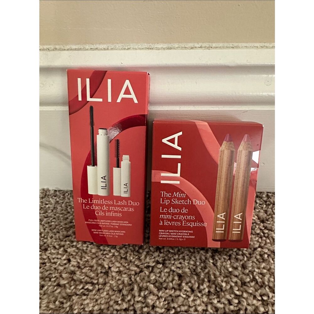 NIB ILIA The Limitless Lash Duo & Mini Lip Sketch Duo